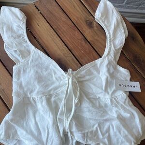 PACSUN La Hearts white Top